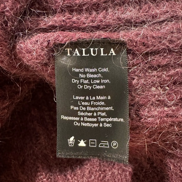 Aritzia talula purple mohair wool sweater turtleneck - Picture 3 of 5